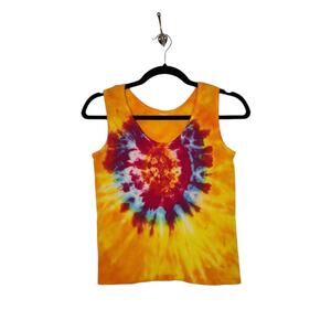 Vintage y2k Tie Dye Womens Shirt Hippie Boho Groovy Western Tank Top